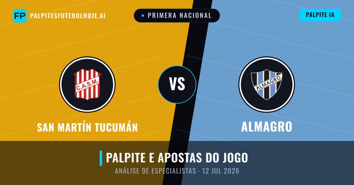 San Martín Tucumán vs Almagro — prognóstico e prévia do jogo