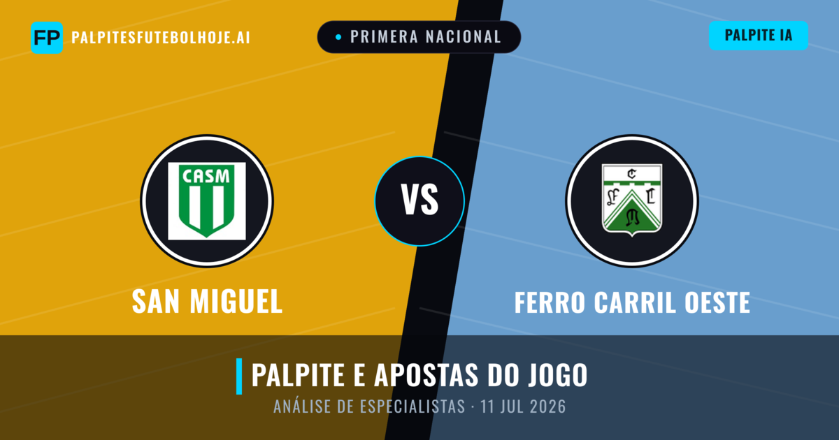 San Miguel vs Ferro Carril Oeste — prognóstico e prévia do jogo