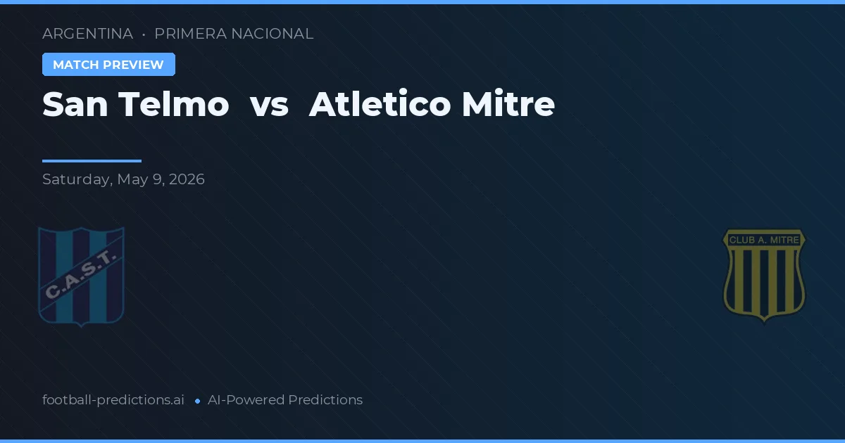 San Telmo vs Atlético Mitre — prognóstico e prévia do jogo