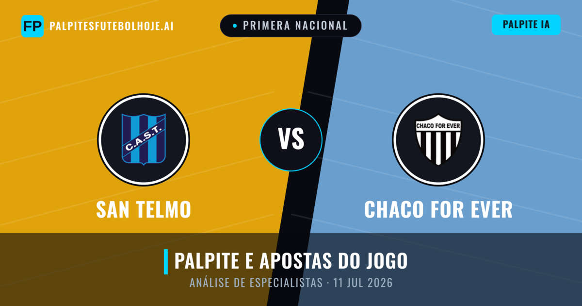 San Telmo vs Chaco For Ever — prognóstico e prévia do jogo
