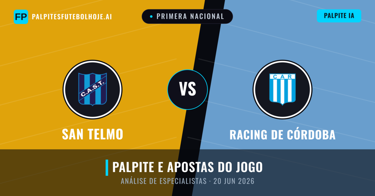 San Telmo vs Racing de Córdoba — prognóstico e prévia do jogo
