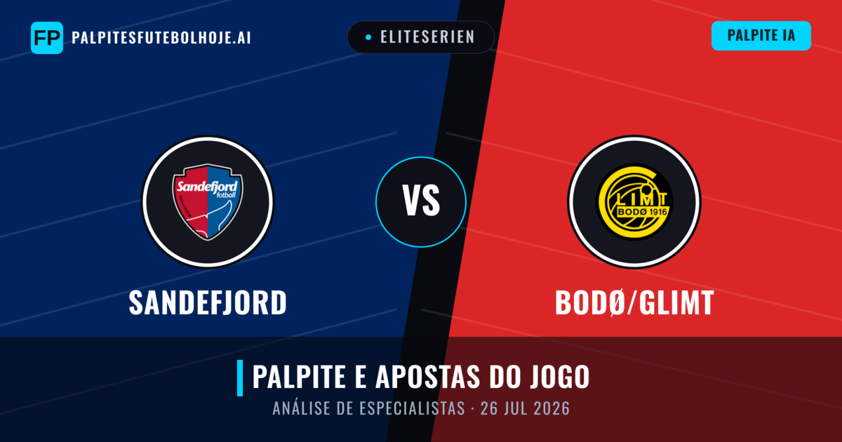 Sandefjord vs Bodø/Glimt — prognóstico e prévia do jogo