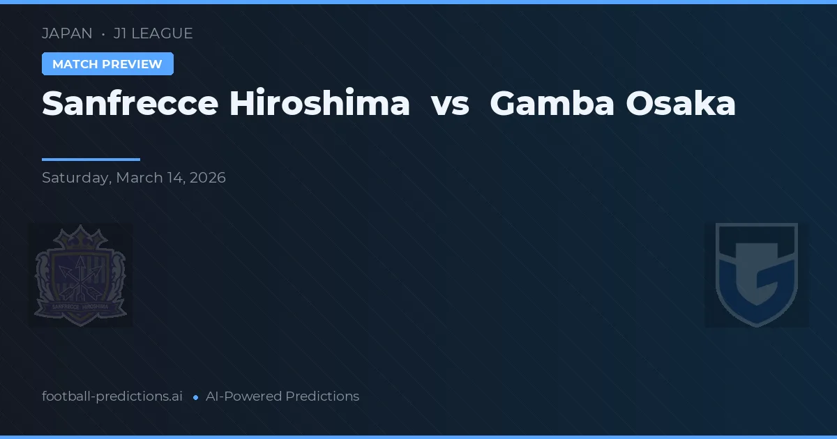 Sanfrecce Hiroshima vs Gamba Osaka — prognóstico e prévia do jogo