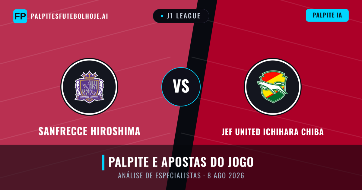 Sanfrecce Hiroshima vs JEF United Ichihara Chiba — prognóstico e prévia do jogo