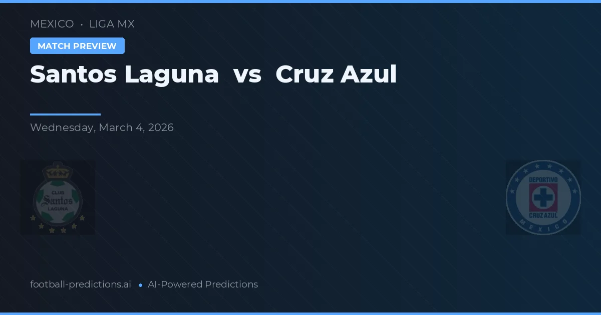 Santos Laguna vs Cruz Azul — prognóstico e prévia do jogo