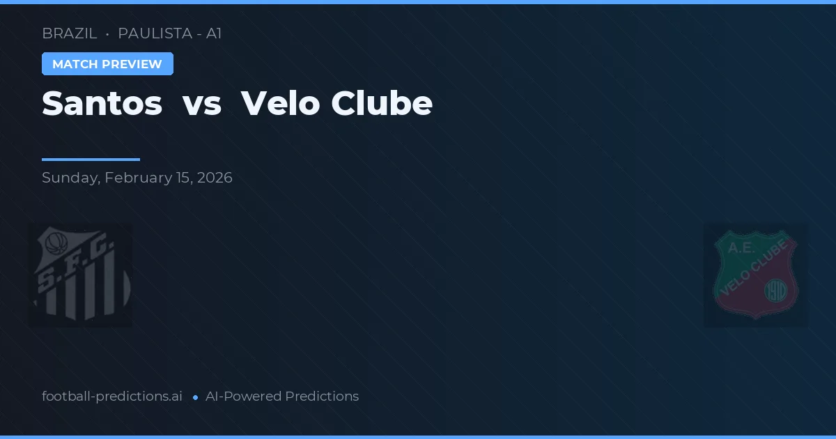 Santos vs Velo Clube — prognóstico e prévia do jogo