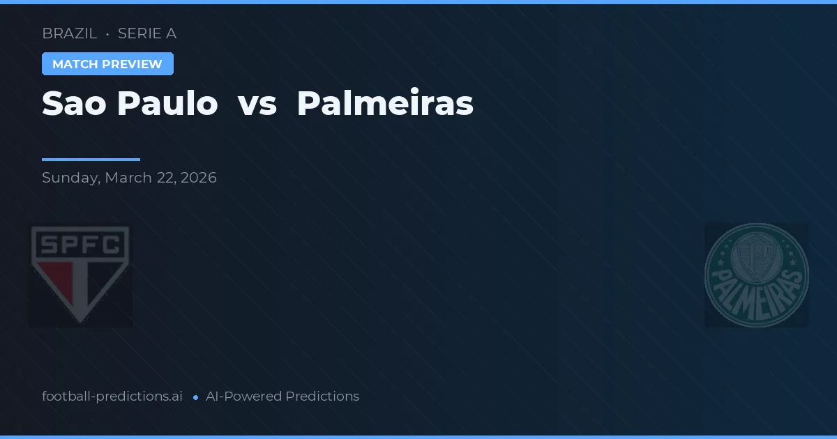 São Paulo vs Palmeiras — prognóstico e prévia do jogo