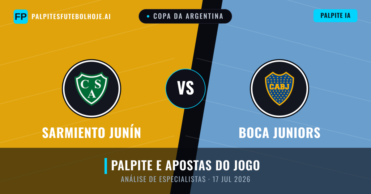 Sarmiento Junín vs Boca Juniors — prognóstico e prévia do jogo