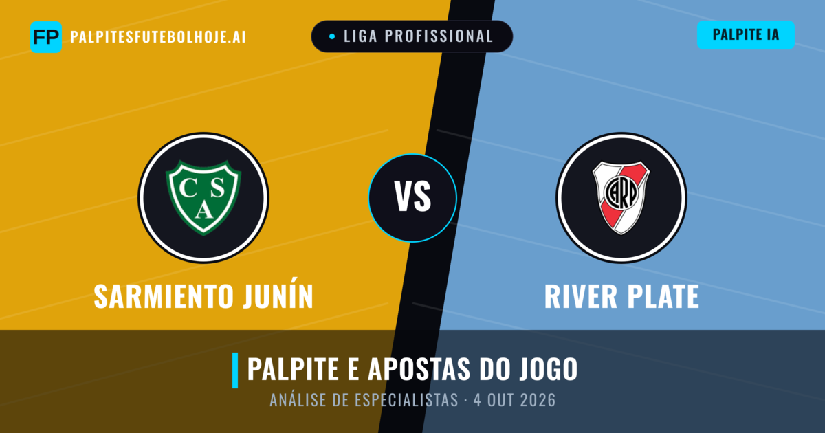 Sarmiento Junín vs River Plate — prognóstico e prévia do jogo