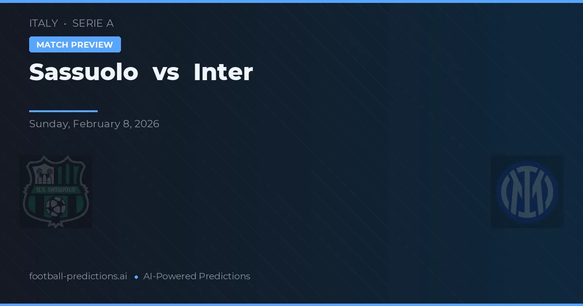 Sassuolo vs Internazionale — prognóstico e prévia do jogo