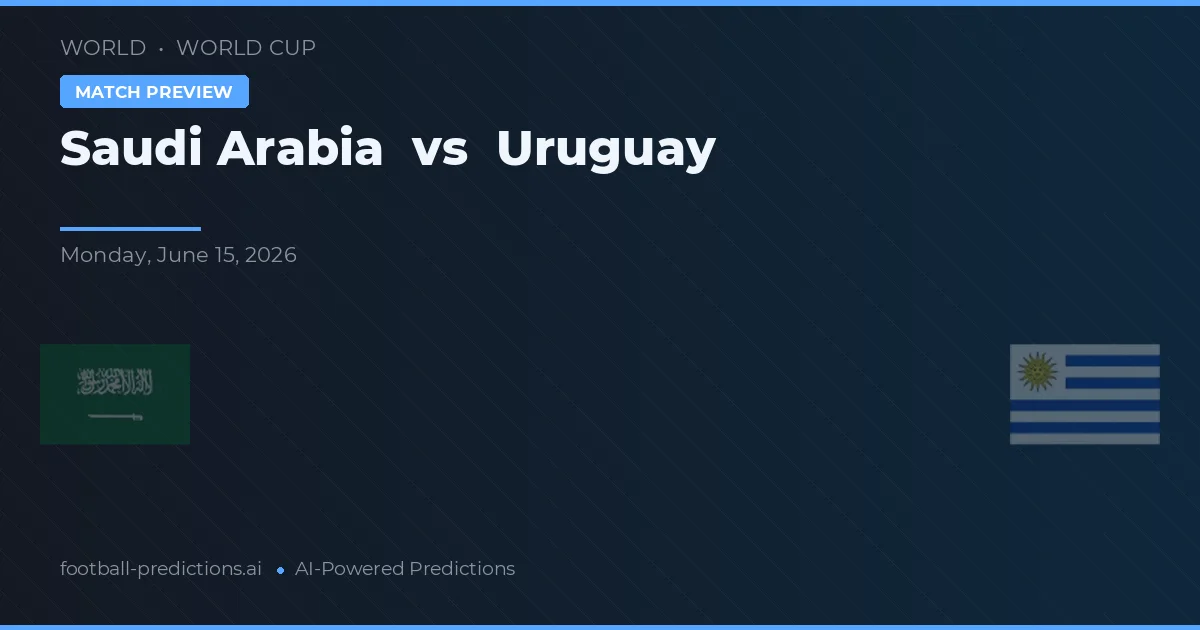 Arábia Saudita vs Uruguai — prognóstico e prévia do jogo