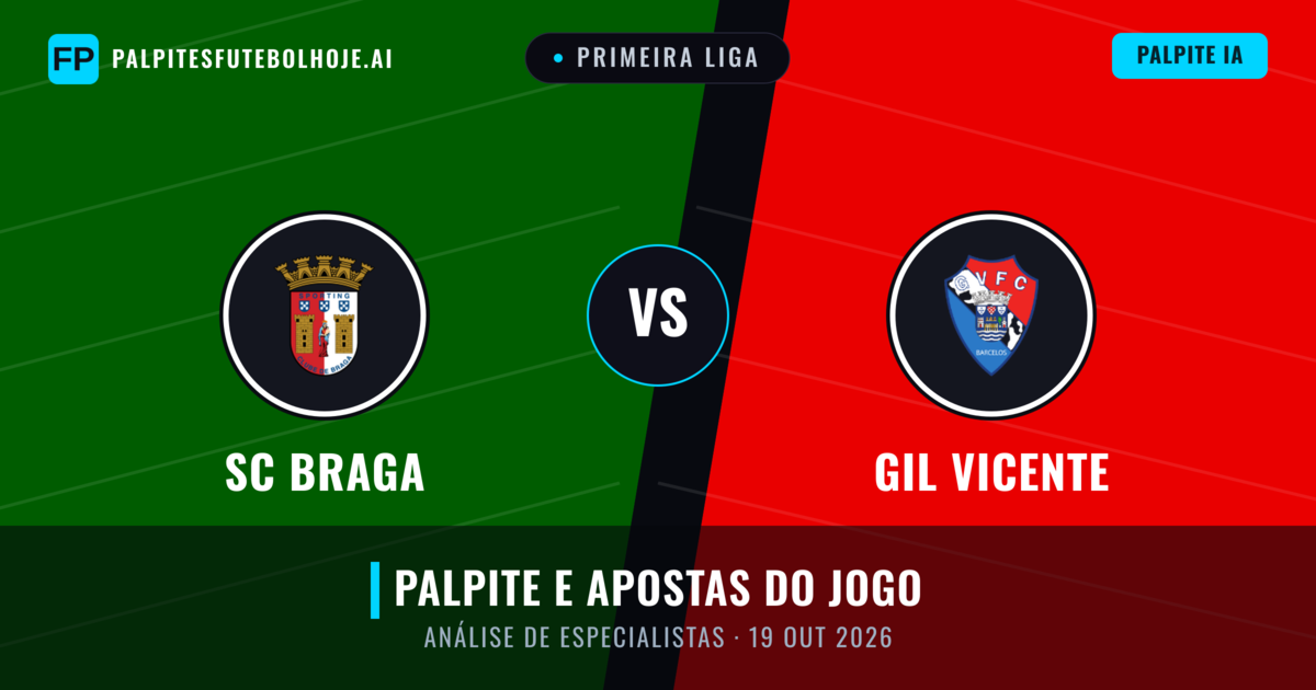 SC Braga vs GIL Vicente — prognóstico e prévia do jogo