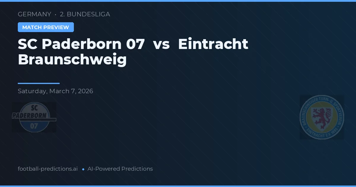 Paderborn 07 vs Eintracht Braunschweig — prognóstico e prévia do jogo
