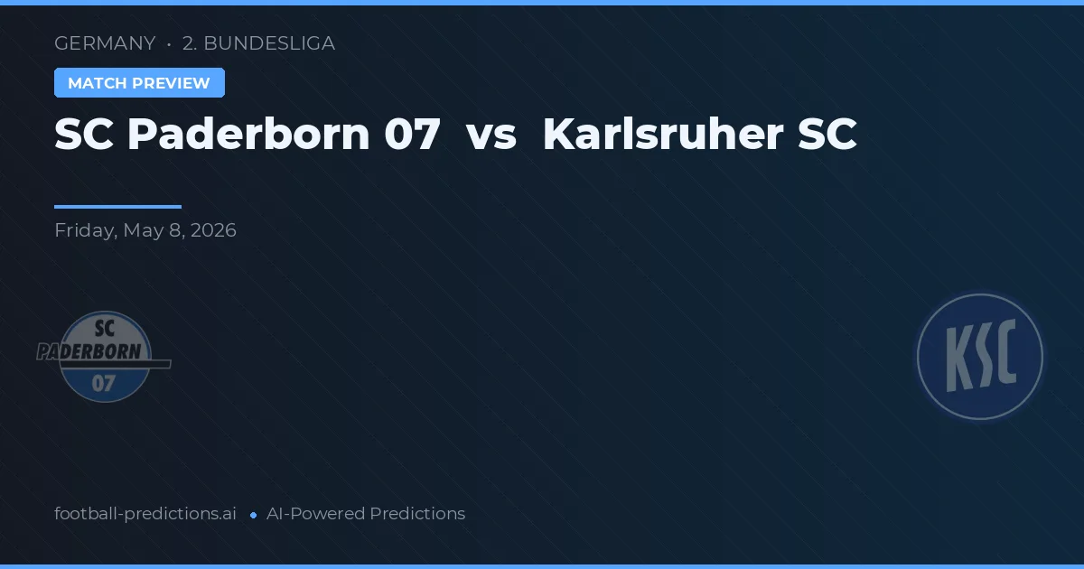 Paderborn 07 vs Karlsruher SC — prognóstico e prévia do jogo