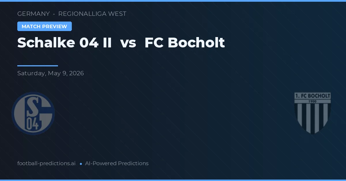 Schalke 04 II vs FC Bocholt — prognóstico e prévia do jogo