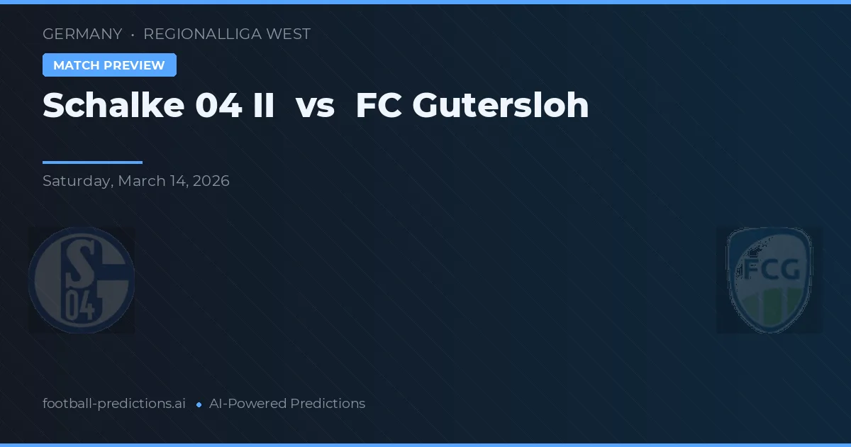 Schalke 04 II vs Gutersloh — prognóstico e prévia do jogo