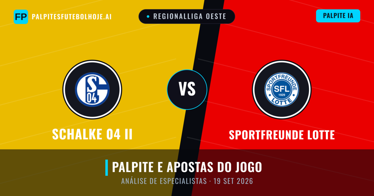 Schalke 04 II vs Sportfreunde Lotte — prognóstico e prévia do jogo