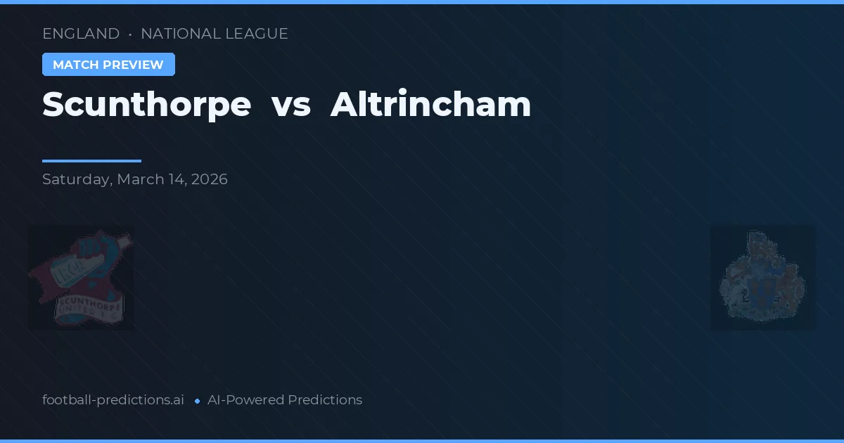 Scunthorpe vs Altrincham — prognóstico e prévia do jogo