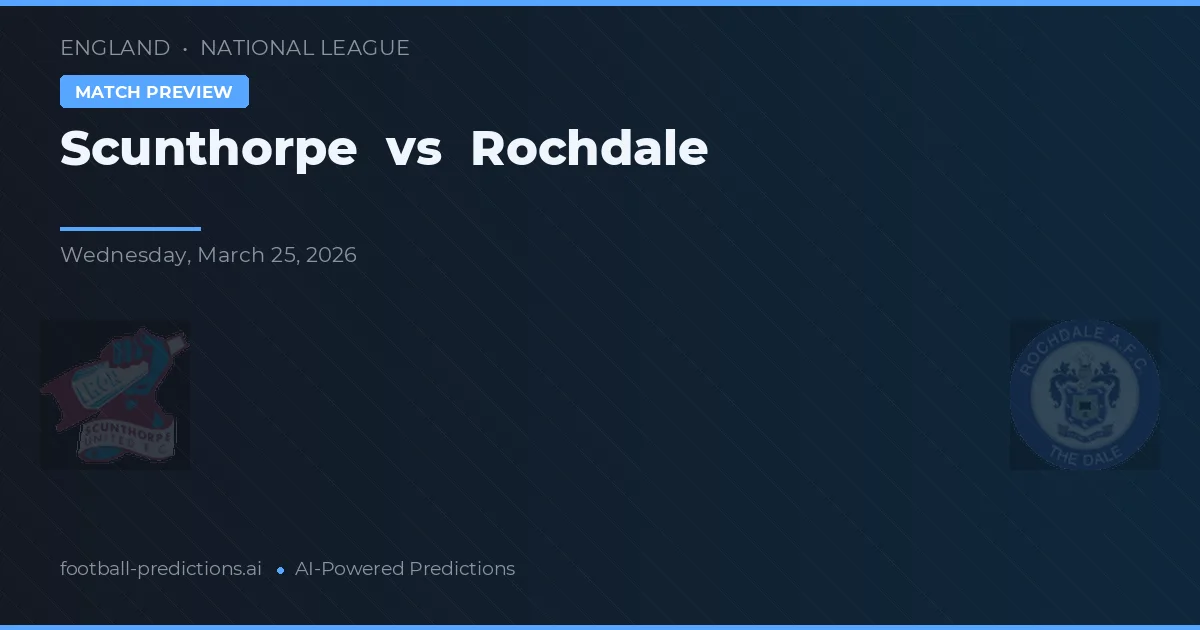 Scunthorpe vs Rochdale — prognóstico e prévia do jogo