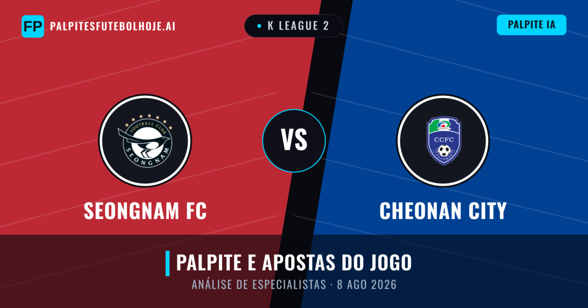 Seongnam FC vs Cheonan City — prognóstico e prévia do jogo