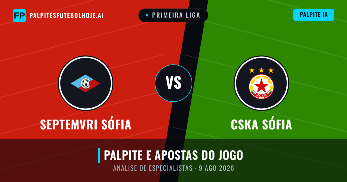 Septemvri Sófia vs CSKA Sófia — prognóstico e prévia do jogo