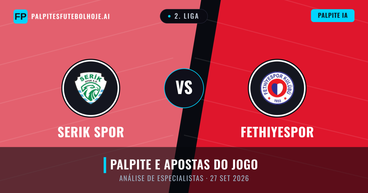 Serik Spor vs Fethiyespor — prognóstico e prévia do jogo