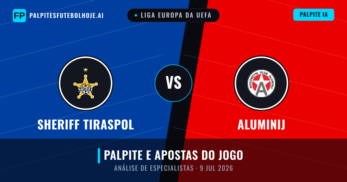 Sheriff Tiraspol vs Aluminij — prognóstico e prévia do jogo