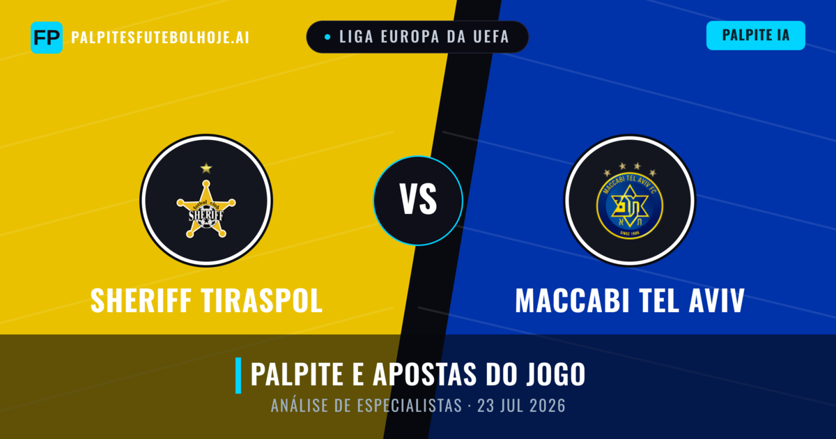 Sheriff Tiraspol vs Maccabi Tel Aviv — prognóstico e prévia do jogo
