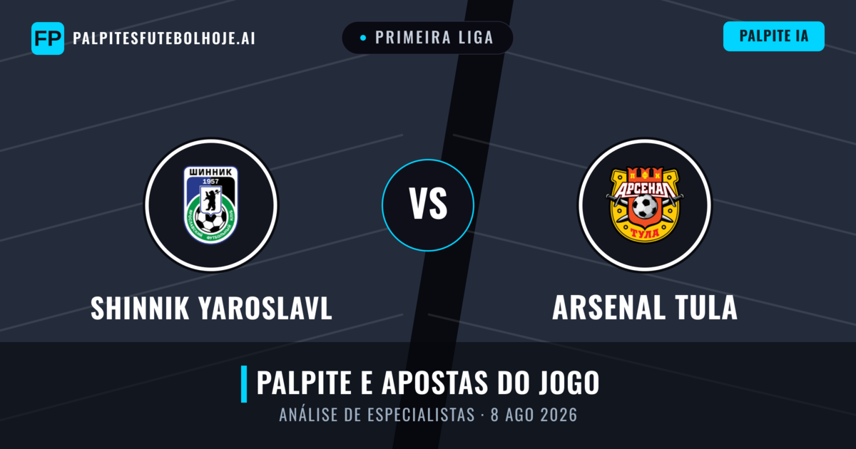 Shinnik Yaroslavl vs Arsenal Tula — prognóstico e prévia do jogo