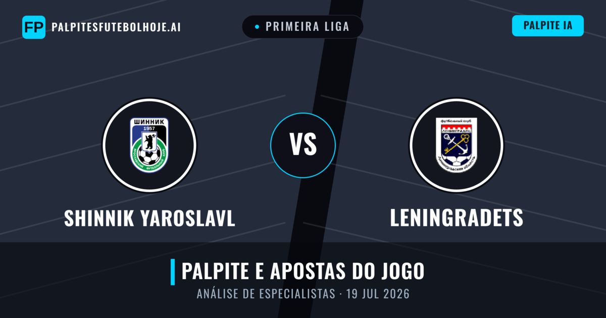 Shinnik Yaroslavl vs Leningradets — prognóstico e prévia do jogo