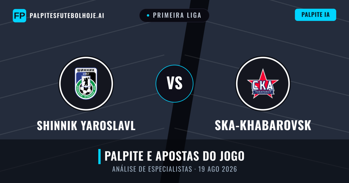 Shinnik Yaroslavl vs Ska-Khabarovsk — prognóstico e prévia do jogo