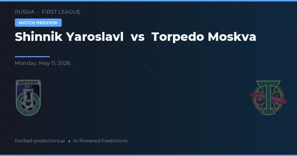 Shinnik Yaroslavl vs Torpedo Moskva — prognóstico e prévia do jogo