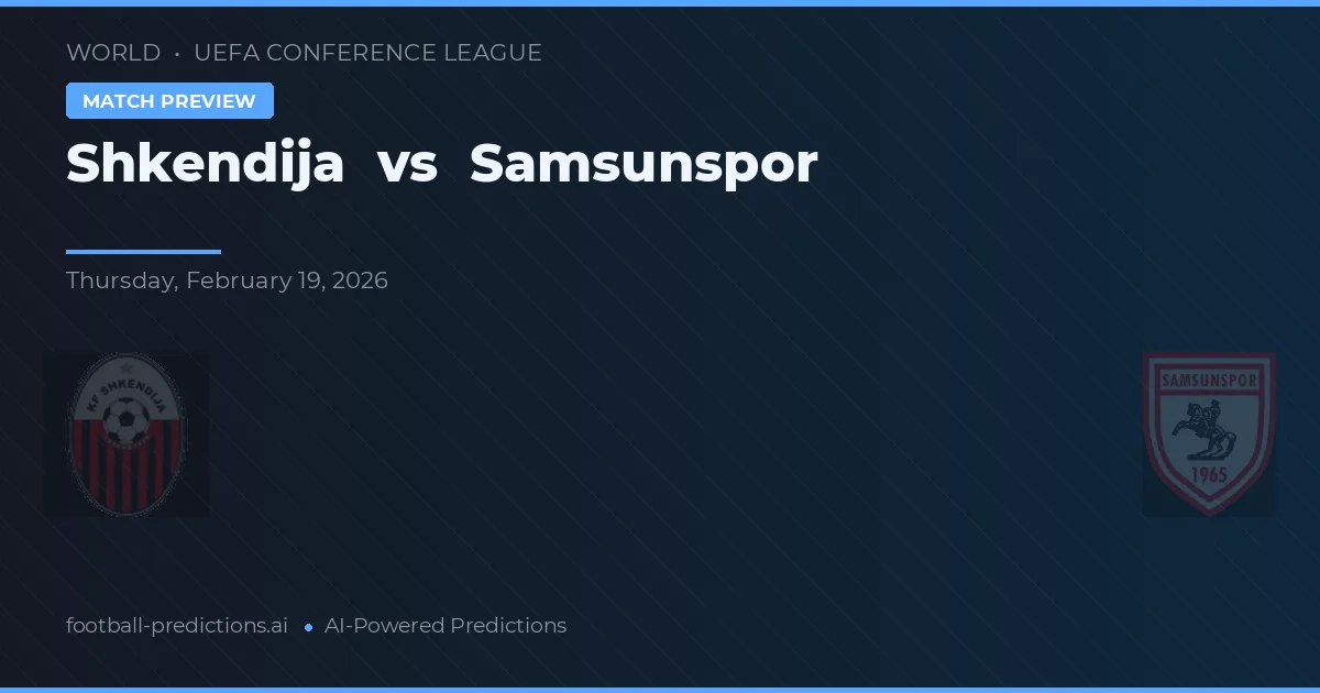Shkëndija vs Samsunspor — prognóstico e prévia do jogo