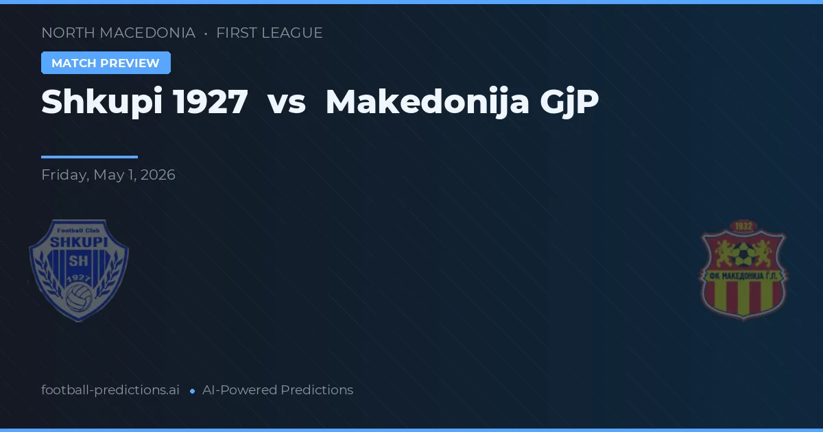 Shkupi 1927 vs Makedonija GjP — prognóstico e prévia do jogo