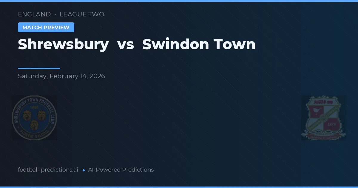 Shrewsbury vs Swindon Town — prognóstico e prévia do jogo