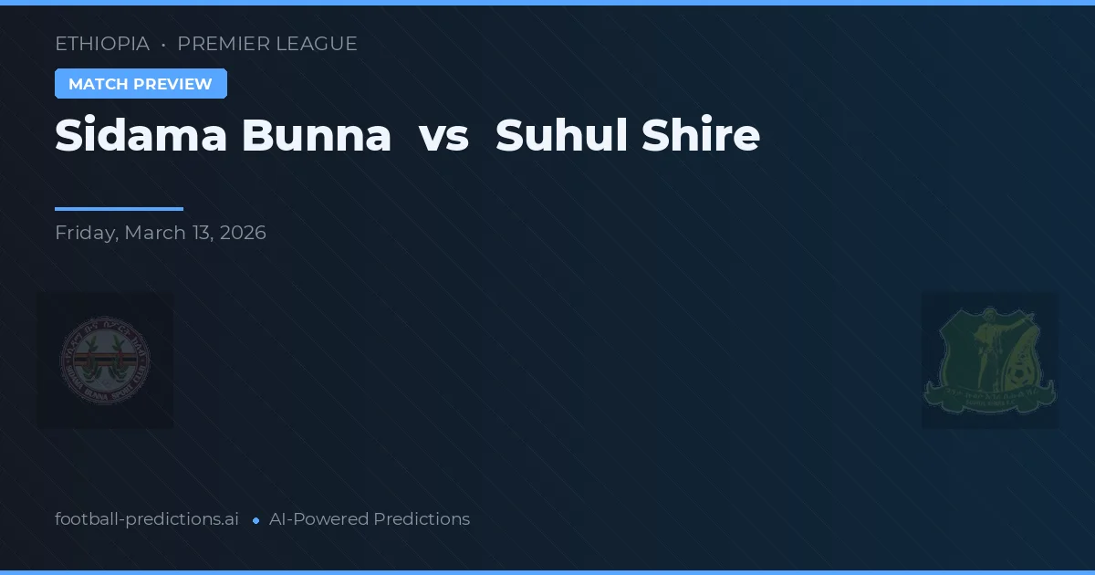 Sidama Bunna vs Suhul Shire — prognóstico e prévia do jogo