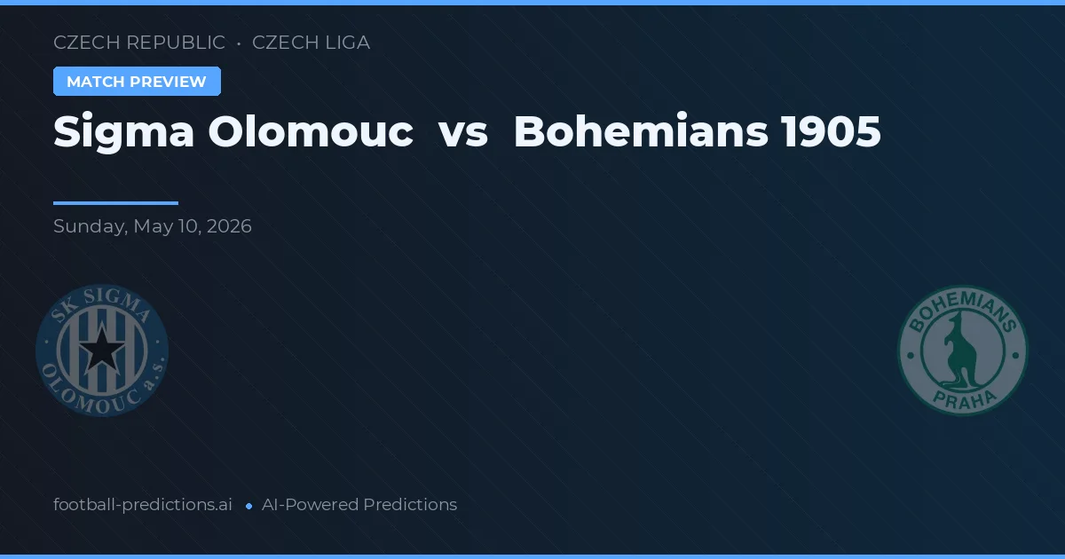 Sigma Olomouc vs Bohemians 1905 — prognóstico e prévia do jogo