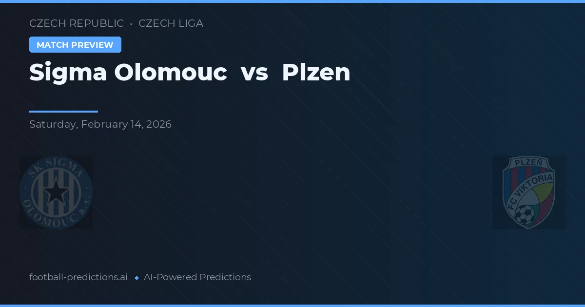 Sigma Olomouc vs Plzen — prognóstico e prévia do jogo