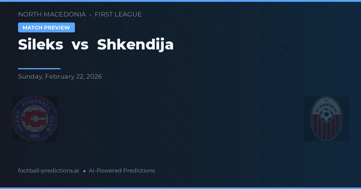 Sileks vs Shkëndija — prognóstico e prévia do jogo
