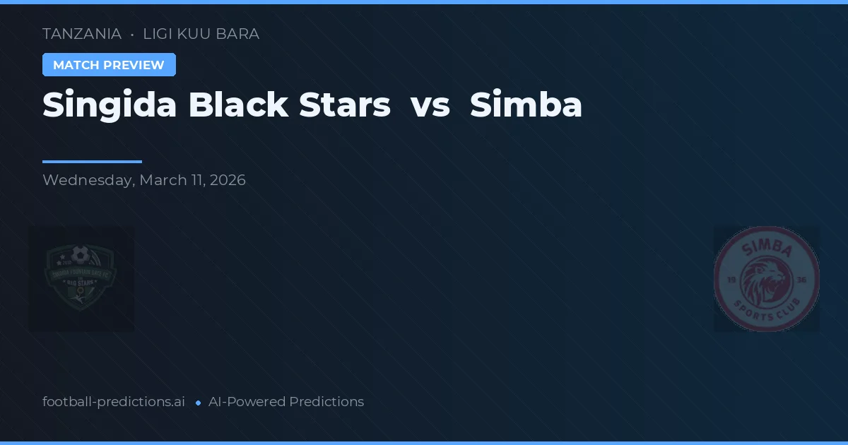 Singida Black Stars vs Simba — prognóstico e prévia do jogo