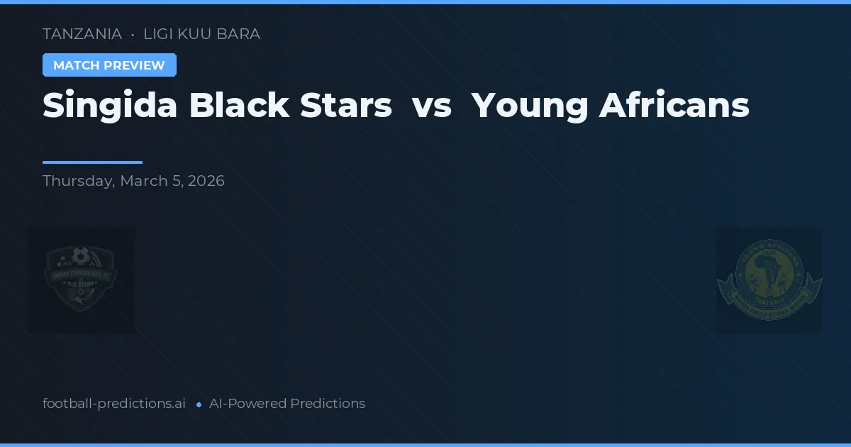 Singida Black Stars vs Young Africans — prognóstico e prévia do jogo
