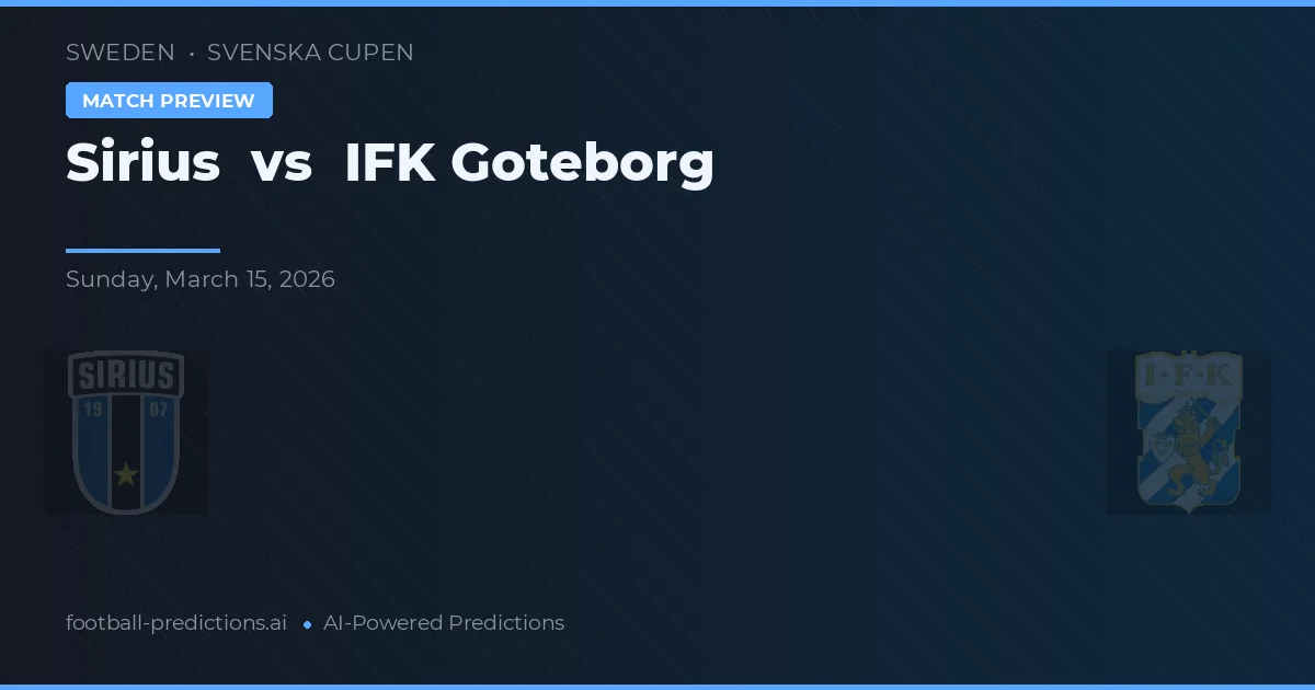 Sirius vs IFK Gotemburgo — prognóstico e prévia do jogo