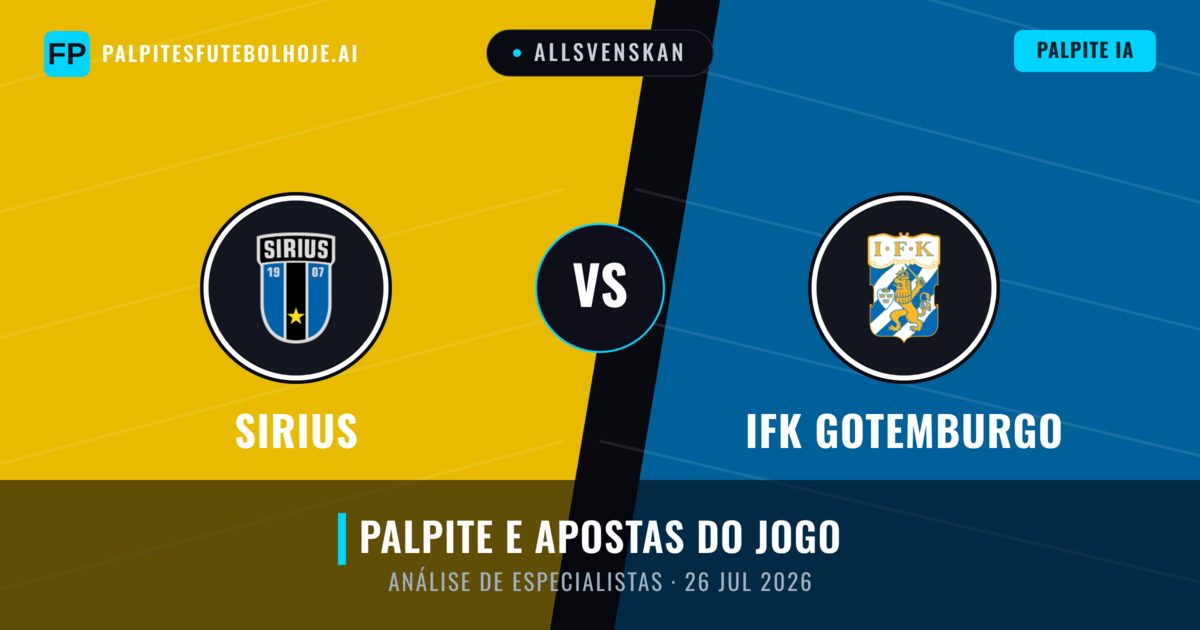 Sirius vs IFK Gotemburgo — prognóstico e prévia do jogo