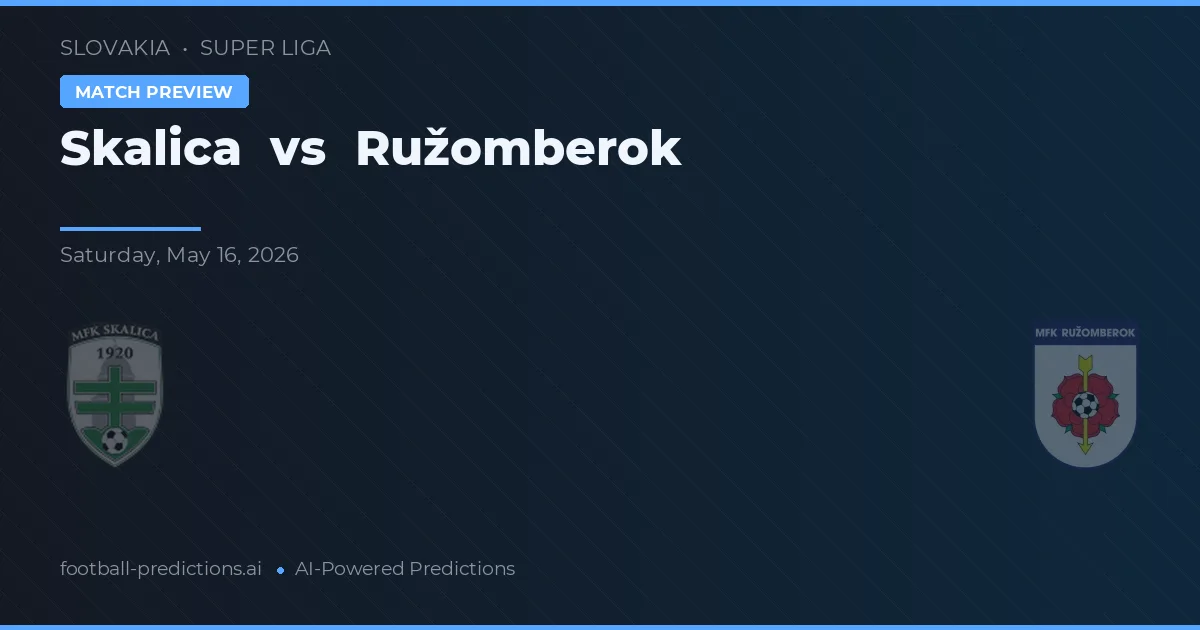 Skalica vs Ružomberok — prognóstico e prévia do jogo