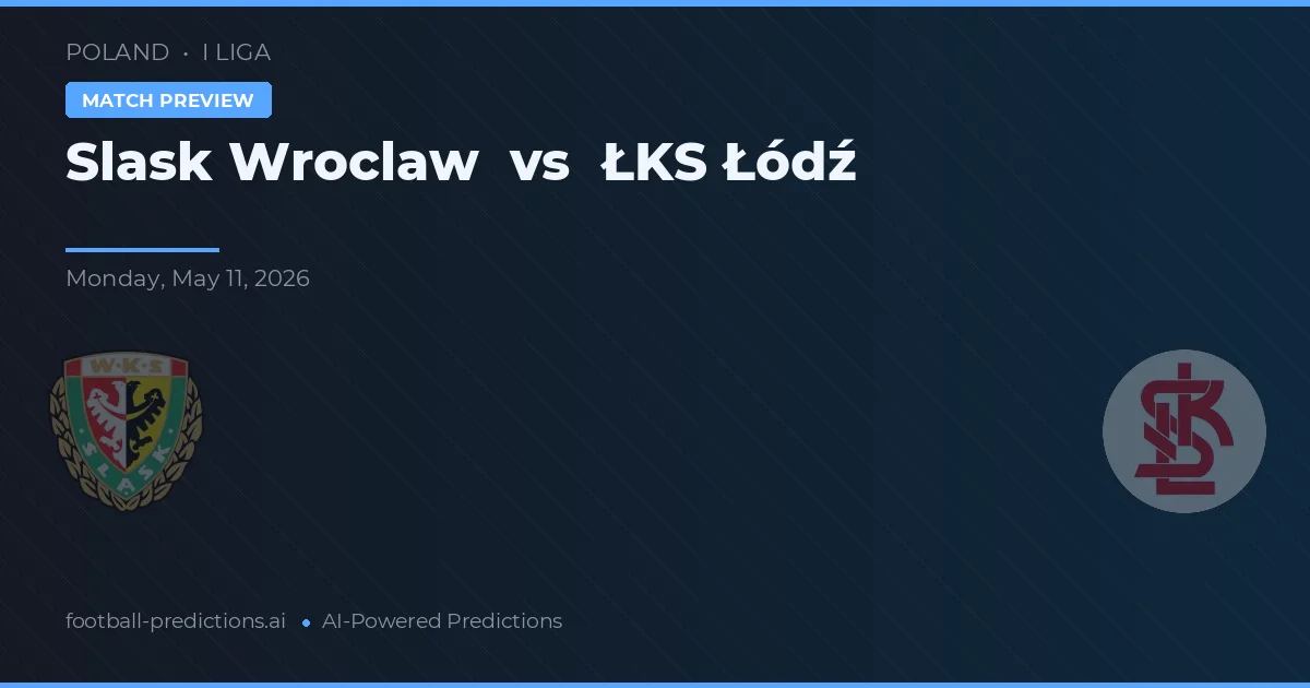 Śląsk Wrocław vs ŁKS Łódź — prognóstico e prévia do jogo