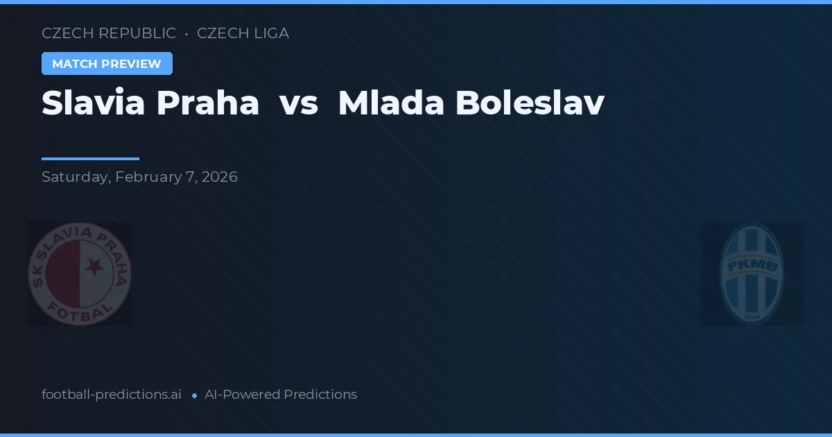 Slavia Praga vs Mladá Boleslav — prognóstico e prévia do jogo
