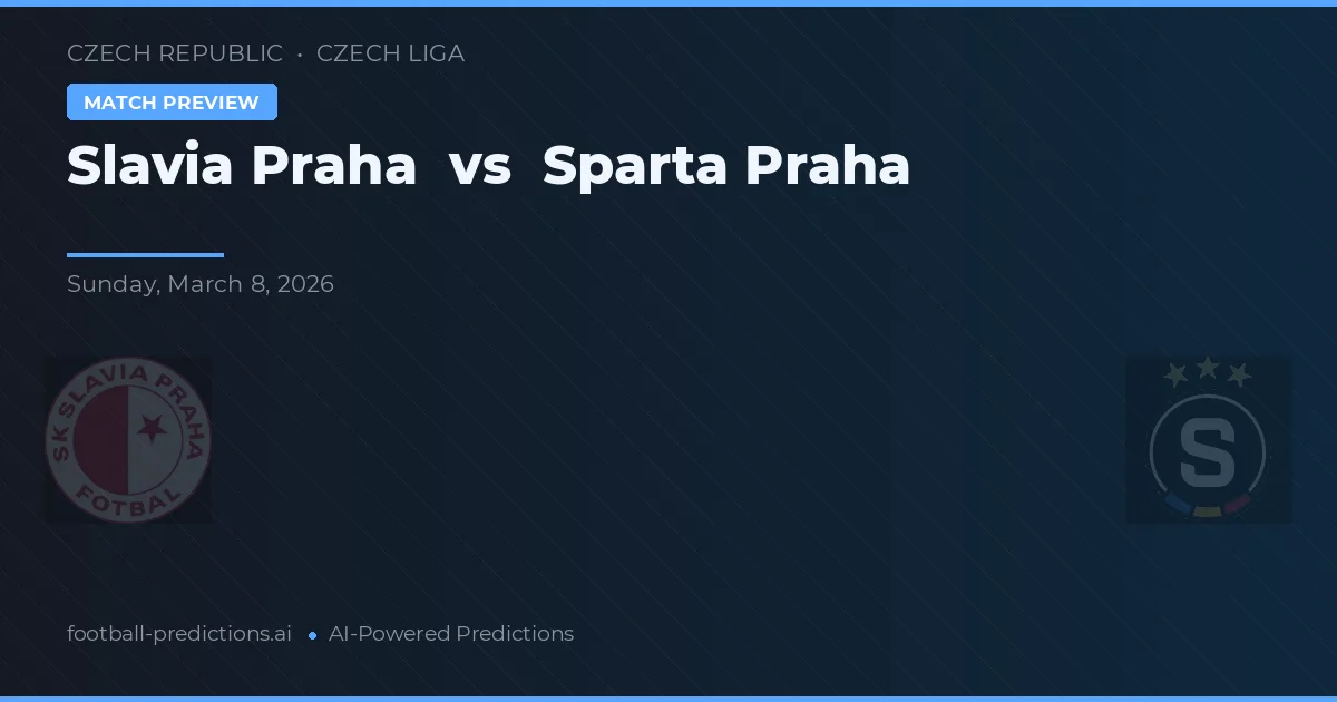 Slavia Praga vs Sparta Praga — prognóstico e prévia do jogo