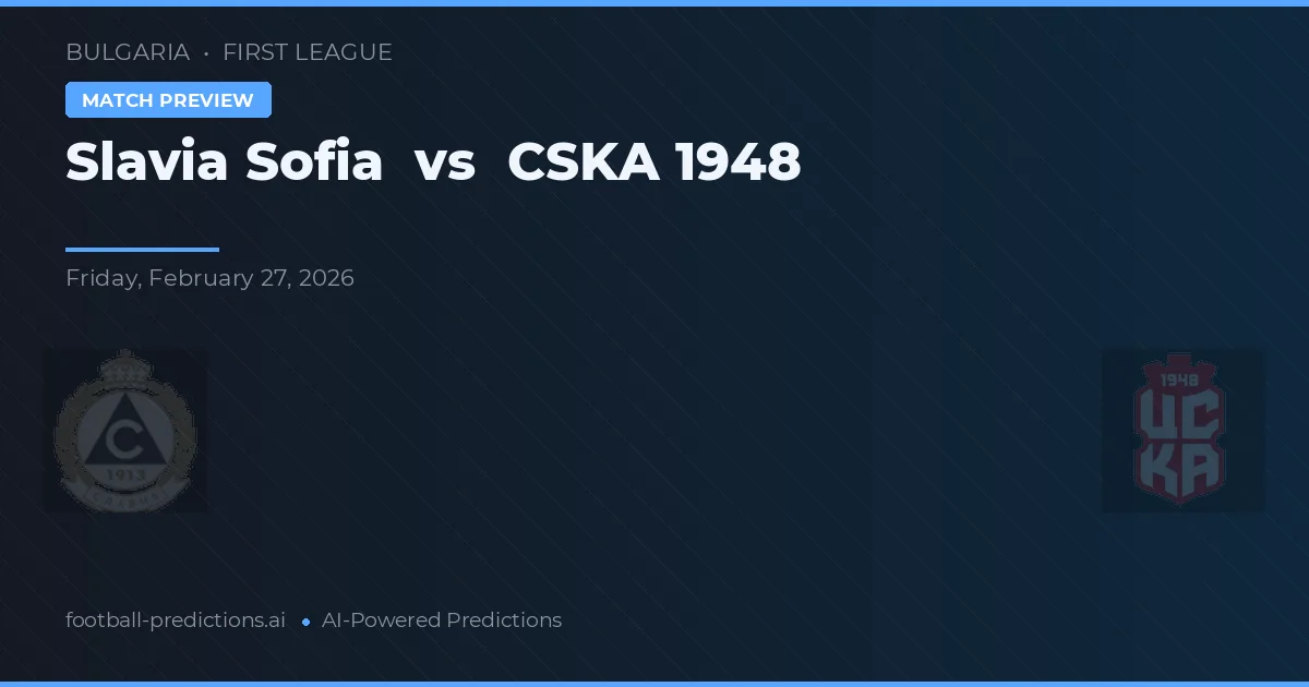 Slavia Sófia vs ЦСКА 1948 — prognóstico e prévia do jogo
