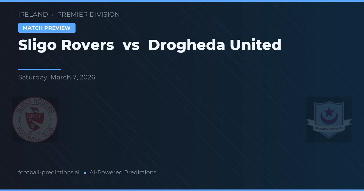 Sligo Rovers vs Drogheda United — prognóstico e prévia do jogo
