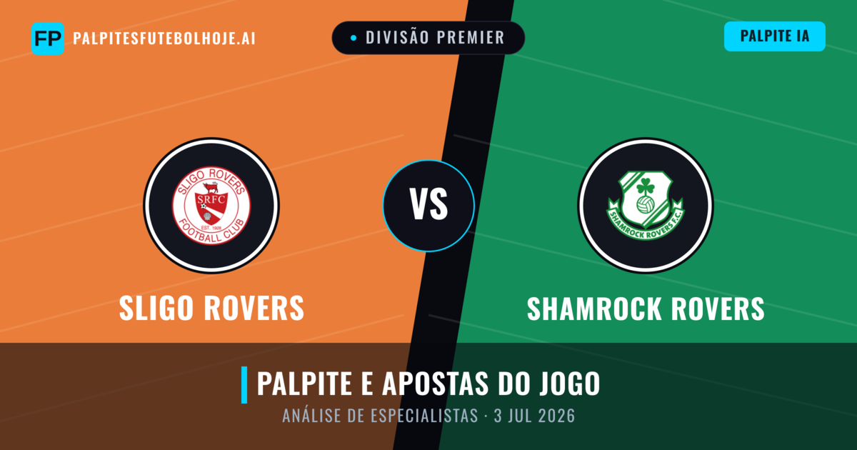 Sligo Rovers vs Shamrock Rovers — prognóstico e prévia do jogo